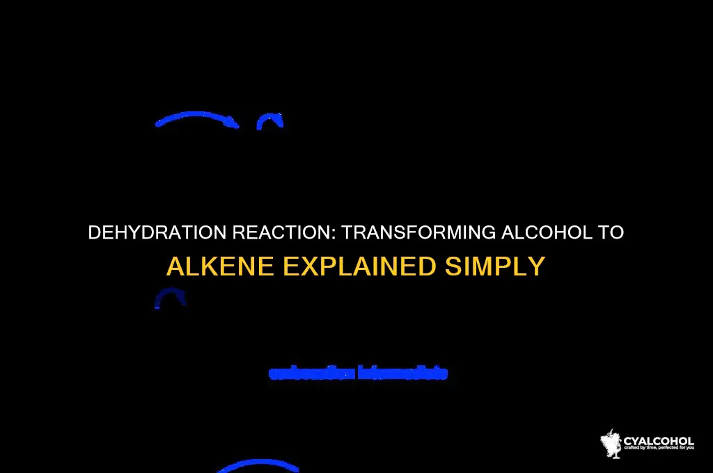 what is a dehdration reaction alcohol to alkene