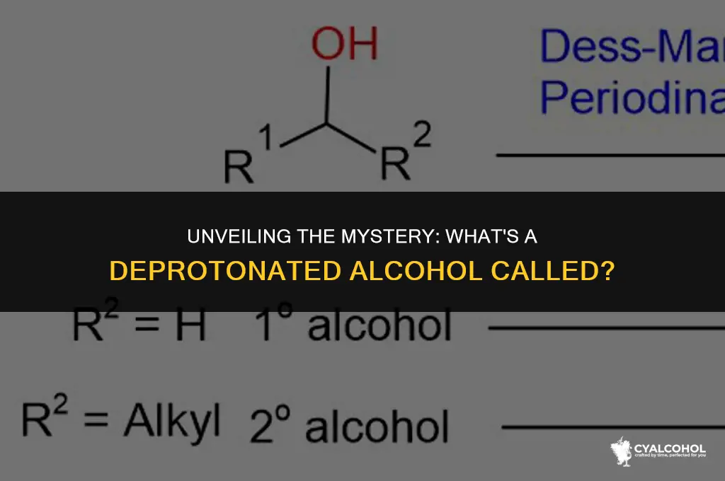 what is a deprotonated alcohol called