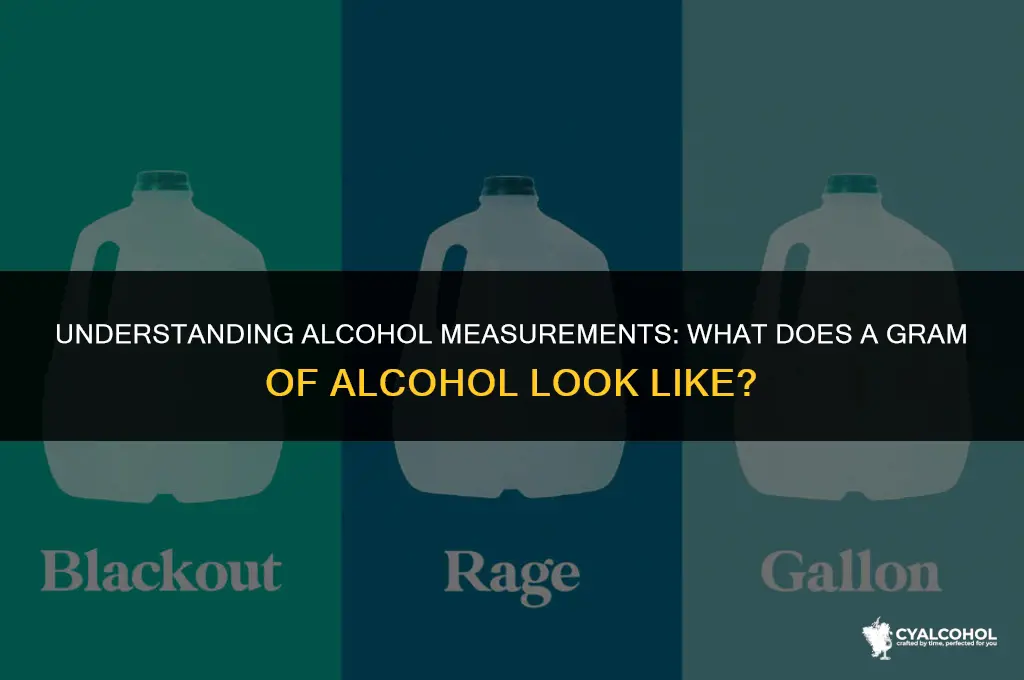 what is a gram of alcohol