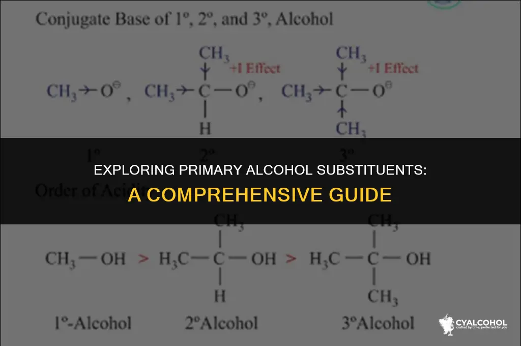 what is a primary alcohol substituant