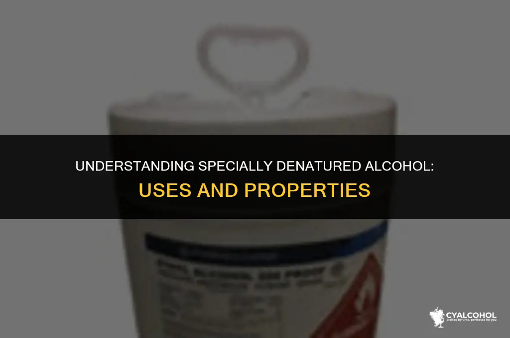 what is a specially denatured alcohol