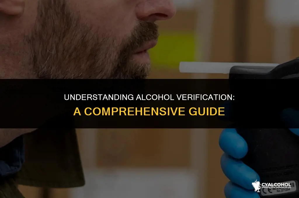 what is a verification for alcohol