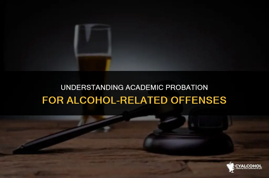what is academic probation for alcohol