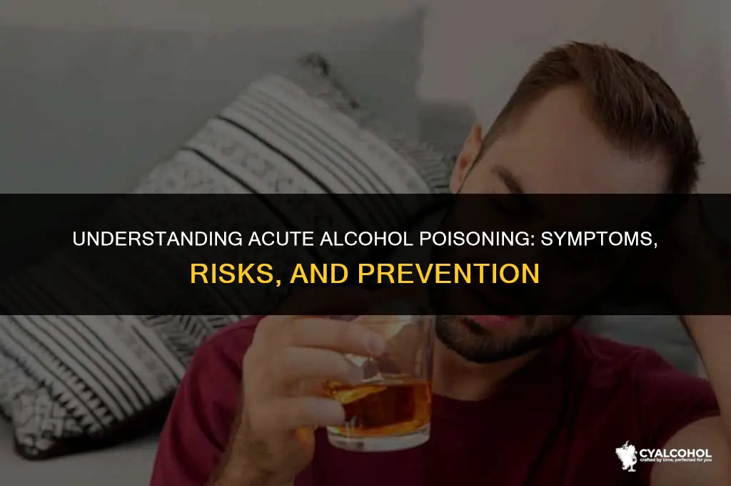 what is acute alcohol poisoning mean