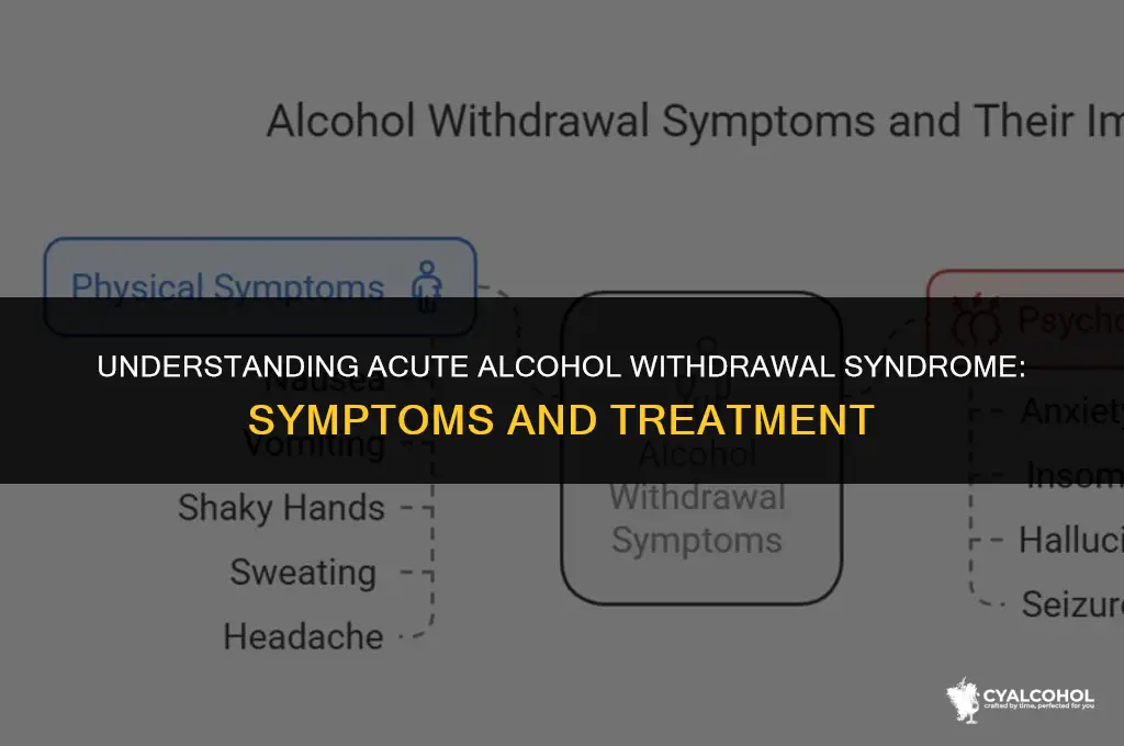 what is acute alcohol withdrawal syndrome