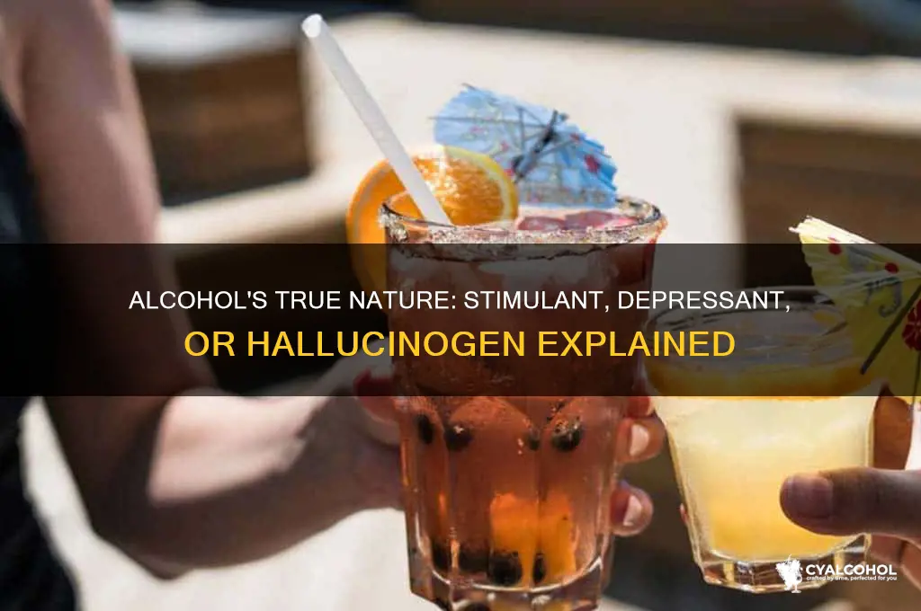 what is alcohol a stimulant depressant or hallucinogen