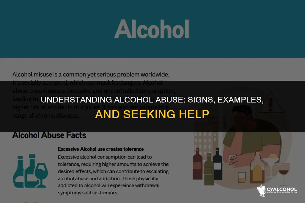what is alcohol abuse and examples