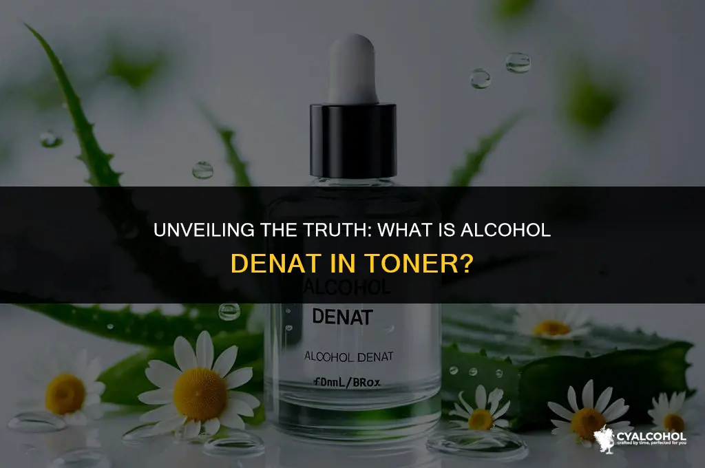 what is alcohol denat in toner