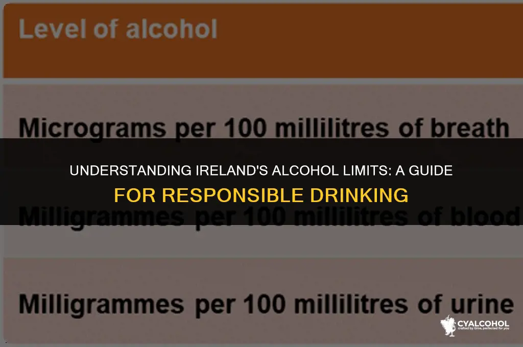what is alcohol limit in ireland