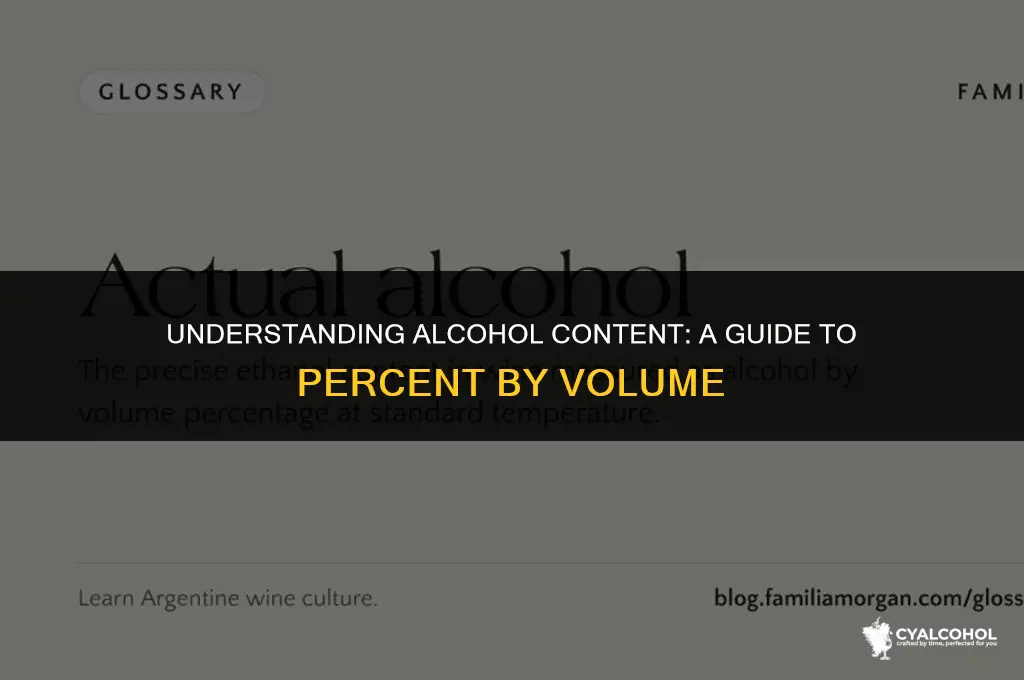 what is alcohol percent by volume