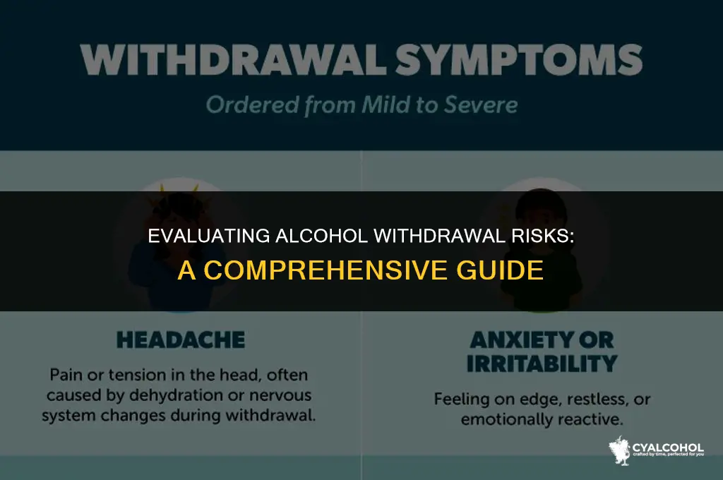 what is alcohol withdrawal risk assessment