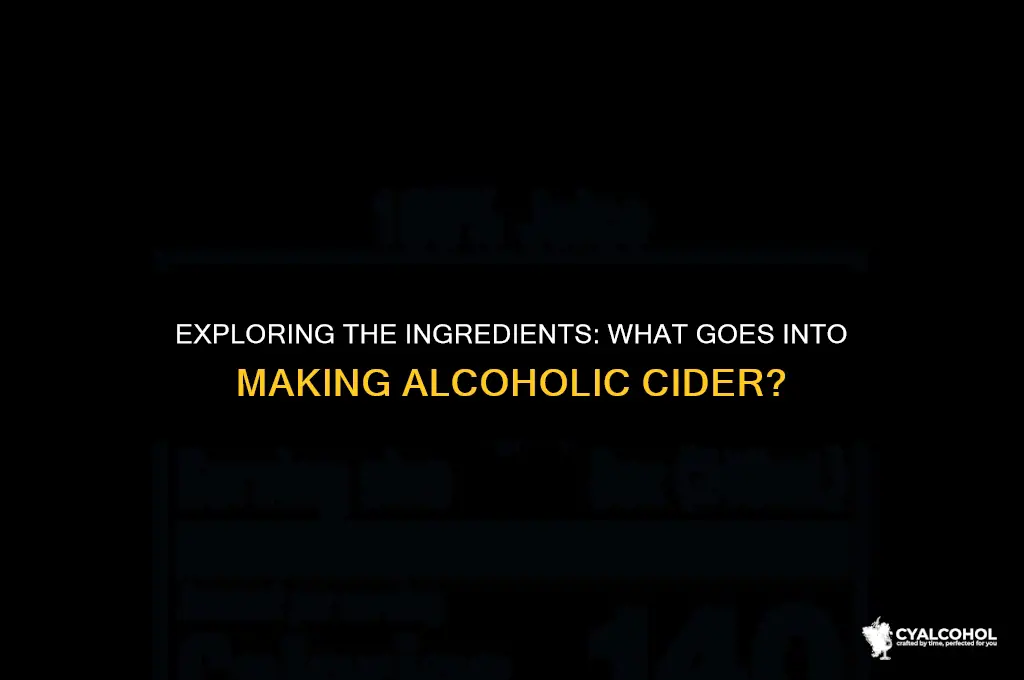 what is alcoholic cider made from