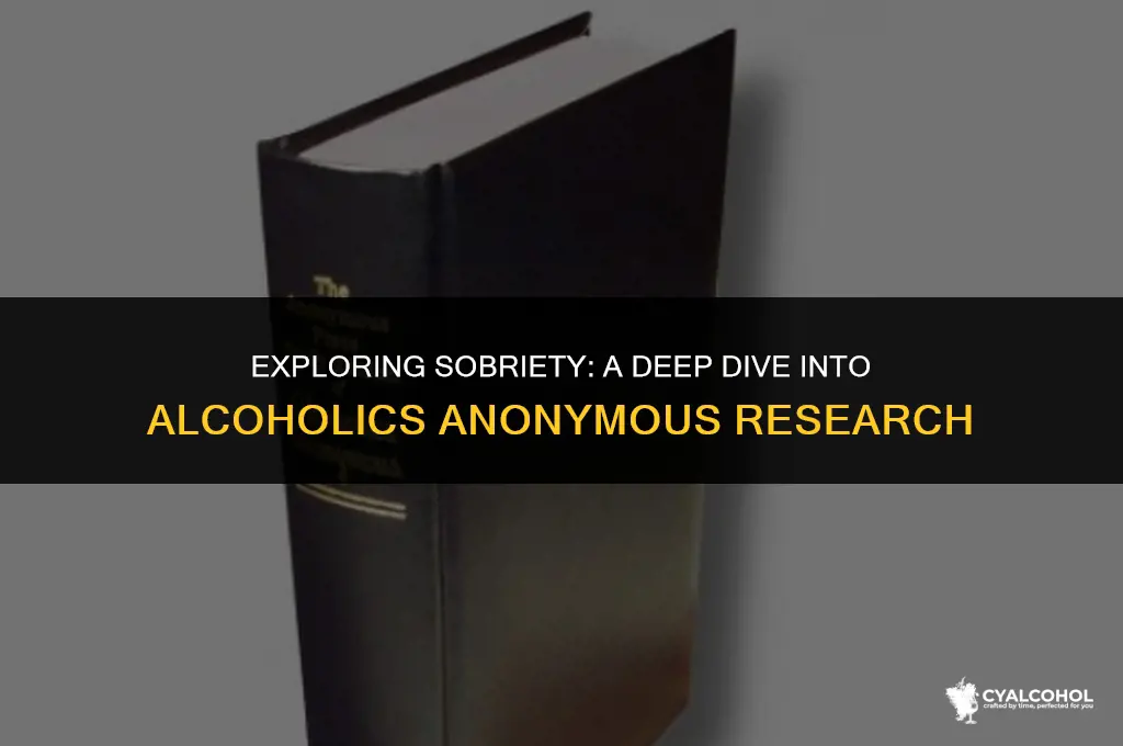 what is alcoholics anonynmoys research paper