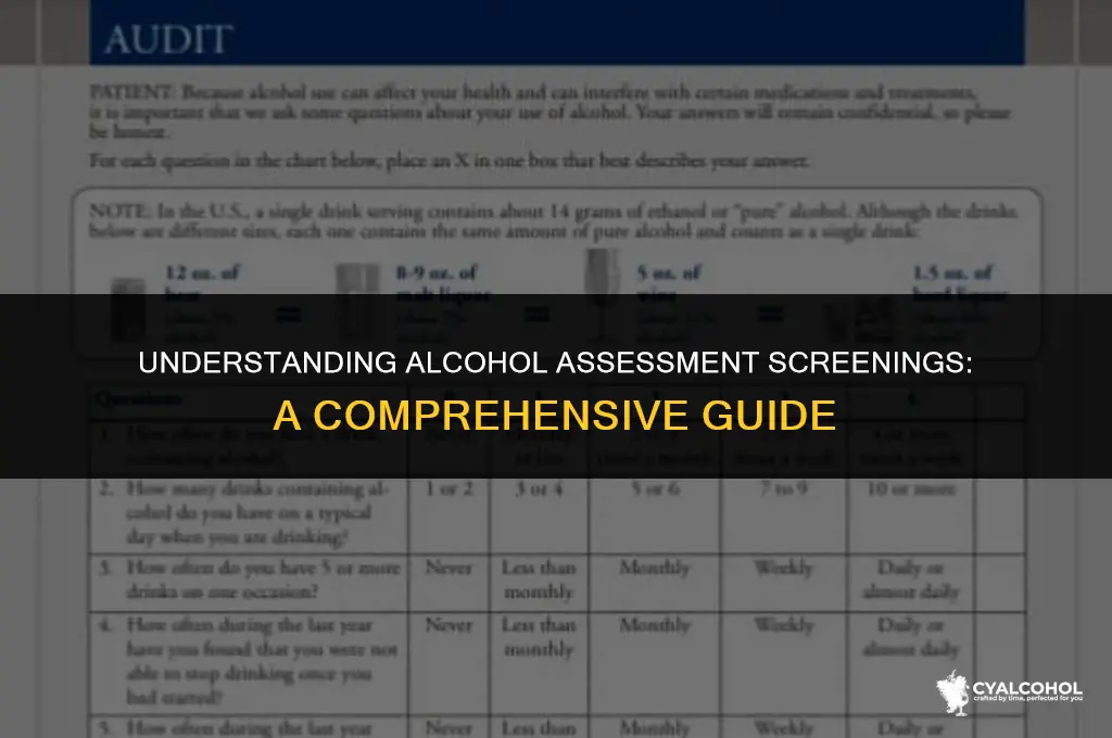 what is an alcohol assesment screening