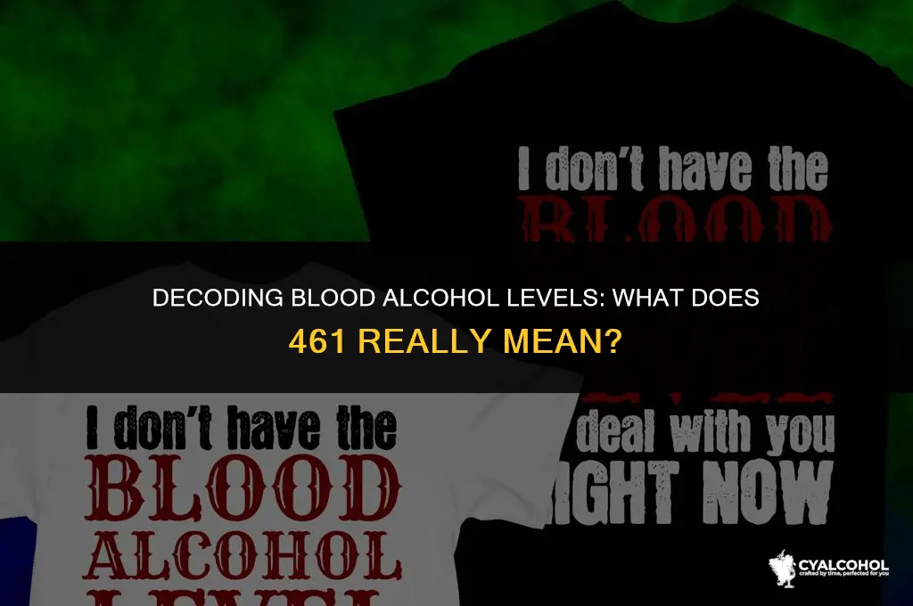 what is an alcohol level 461