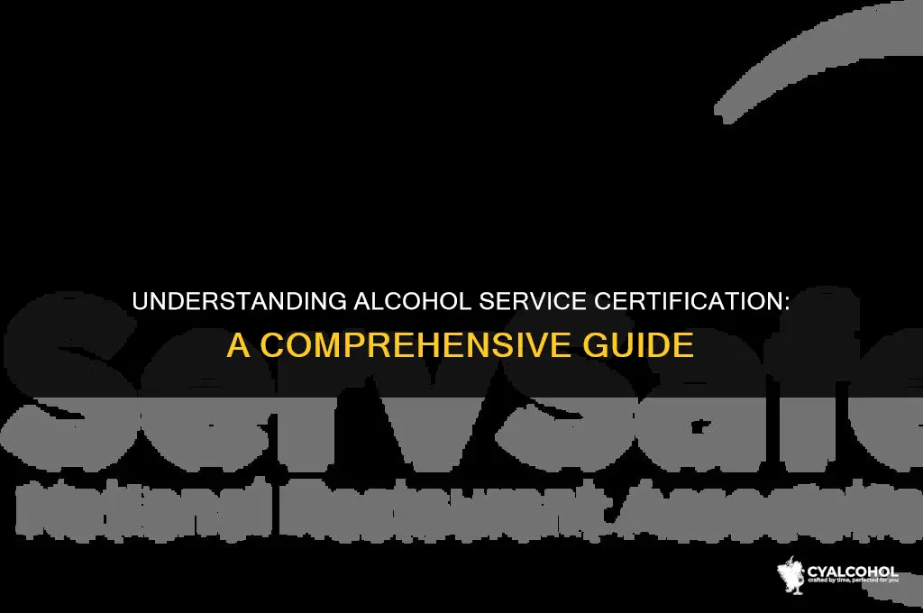 what is an alcohol service certification