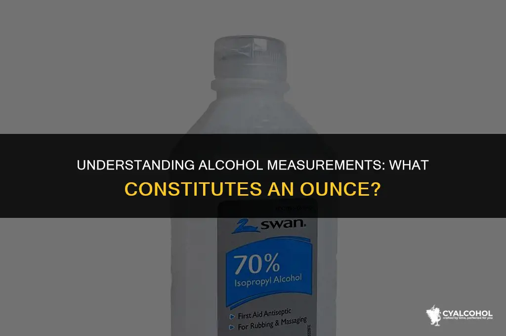 what is an ounce of alcohol