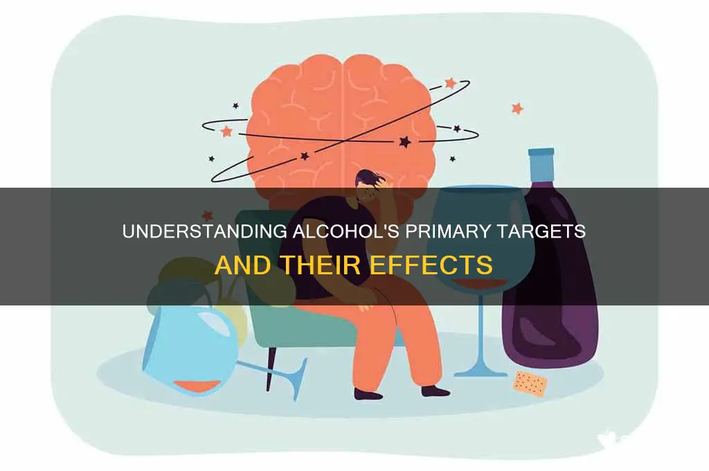 what is are the major target s of alcohols