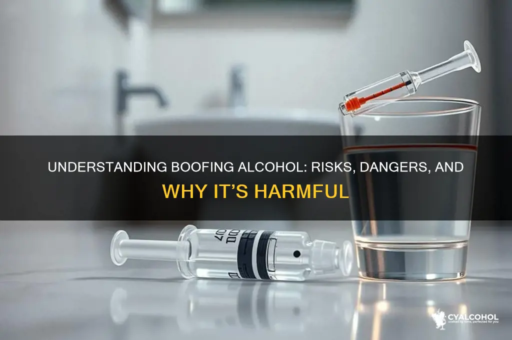 what is boofing alcohol