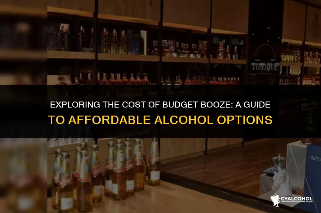 what is cheap alcohol priced at