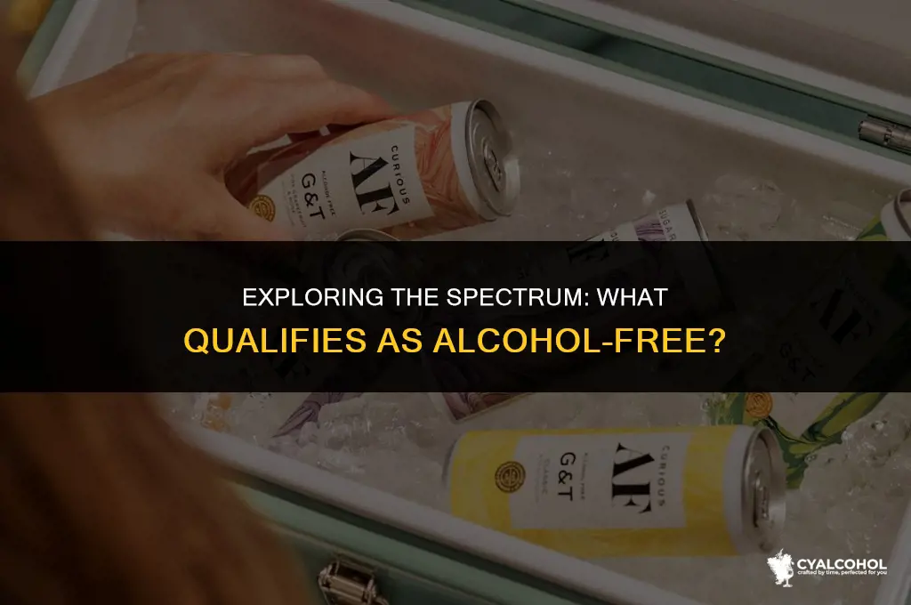what is classed as alcohol free