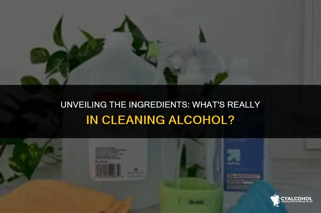 what is cleaning alcohol made of