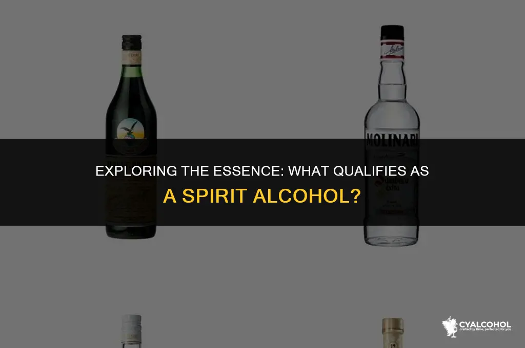 what is considered a spirit alcohol