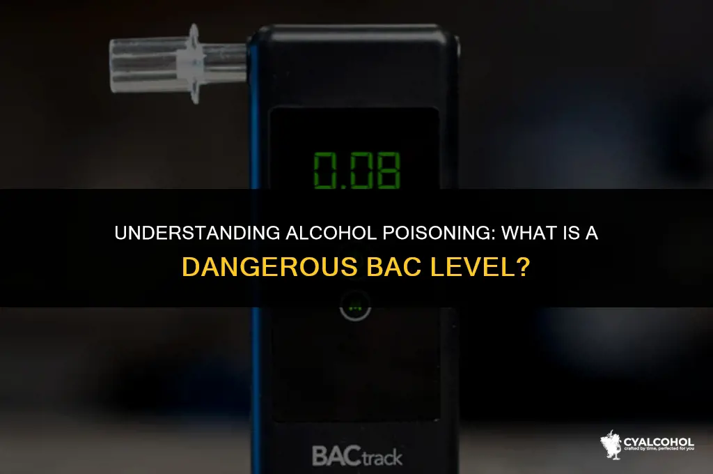 what is considered alcohol poisoning bac