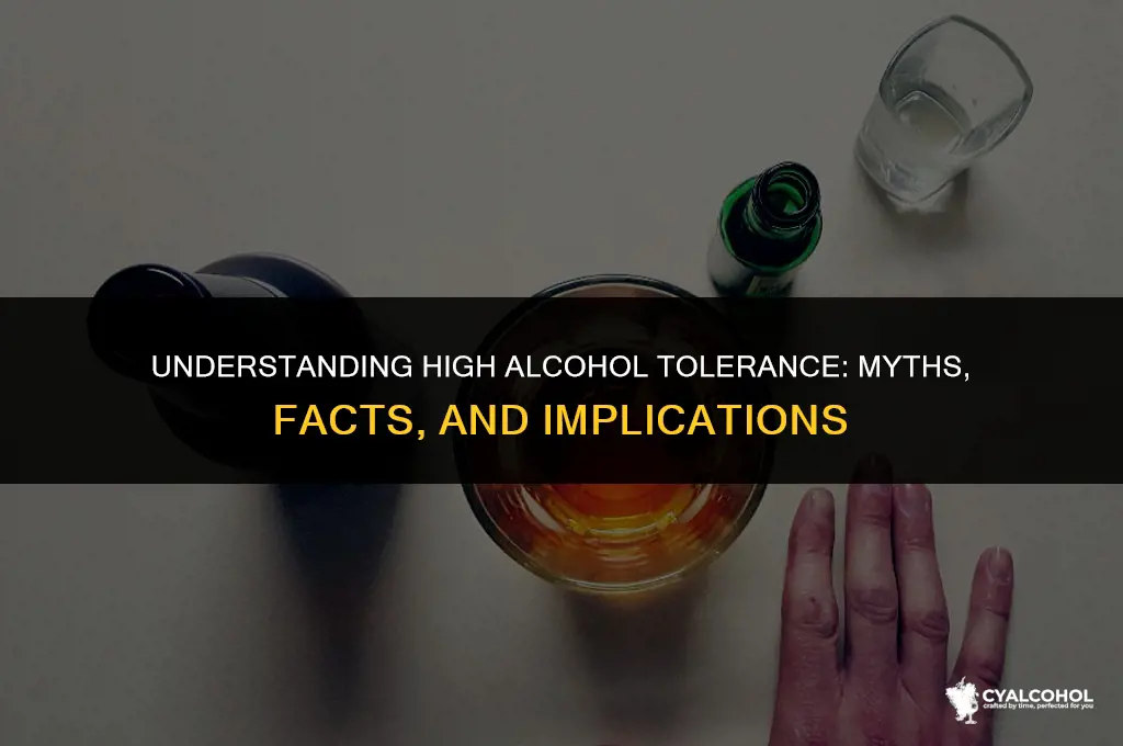 what is considered high alcohol tolerance