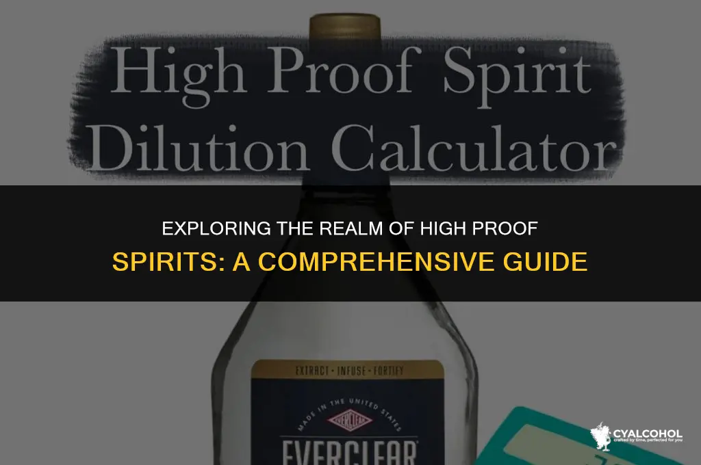 what is considered high proof alcohol