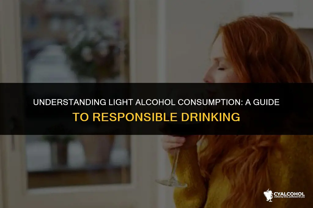 what is considered light alcohol consumption