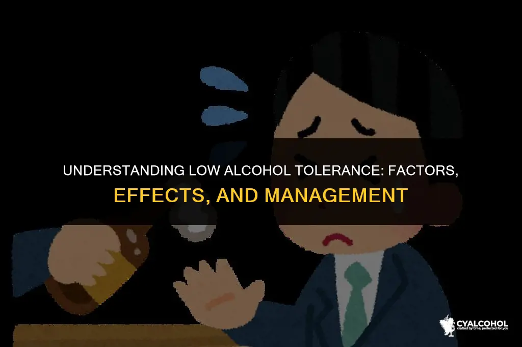 what is considered low alcohol tolerance