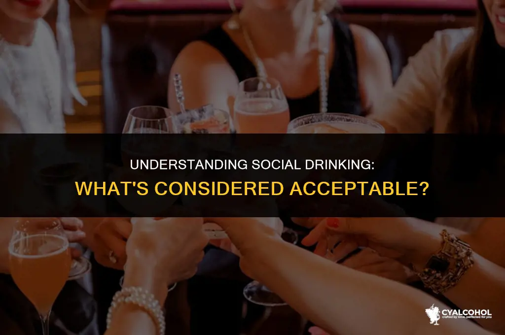 what is considered social alcohol intake