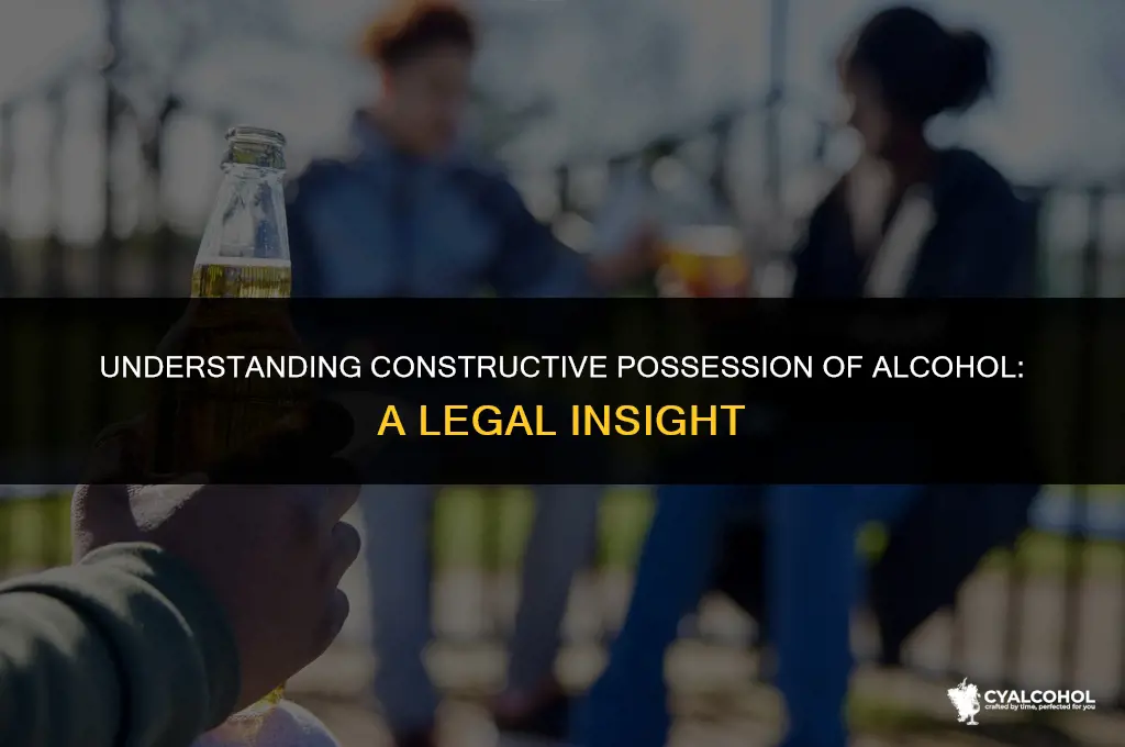 what is constructive possession of alcohol