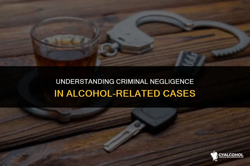 what is criminal negligence in alcohol