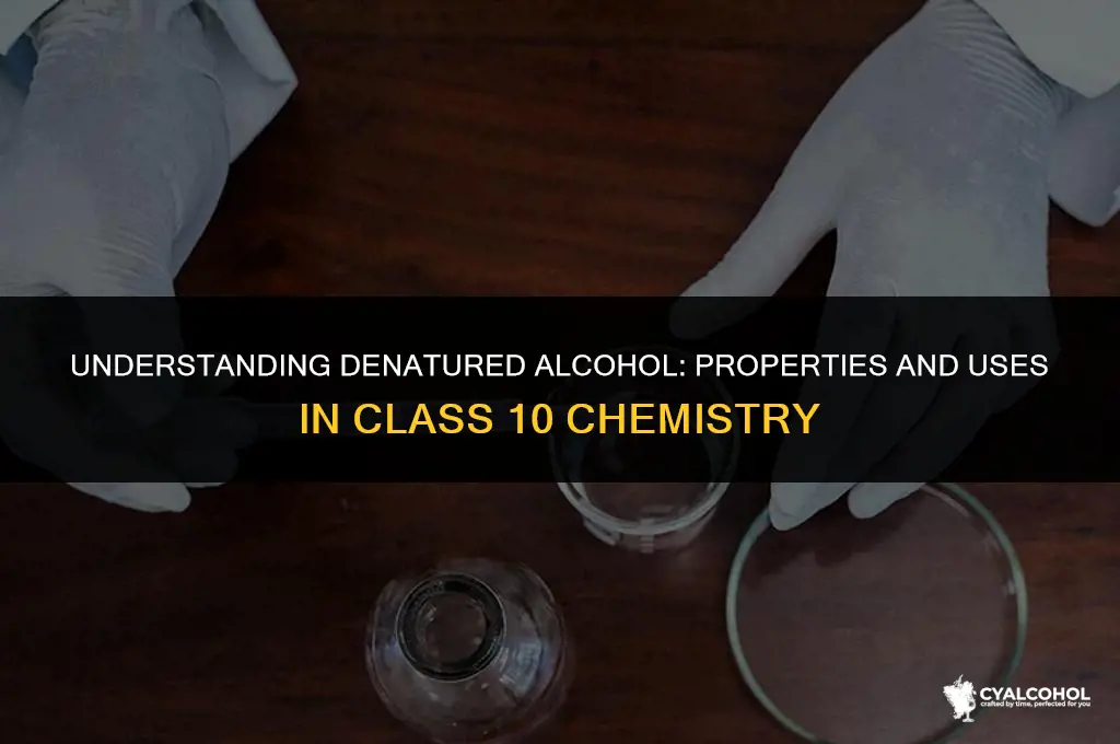 what is denatured alcohol class 10