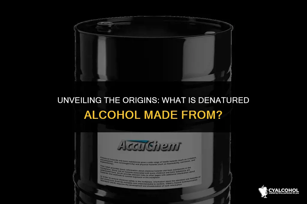 what is denatured alcohol made from