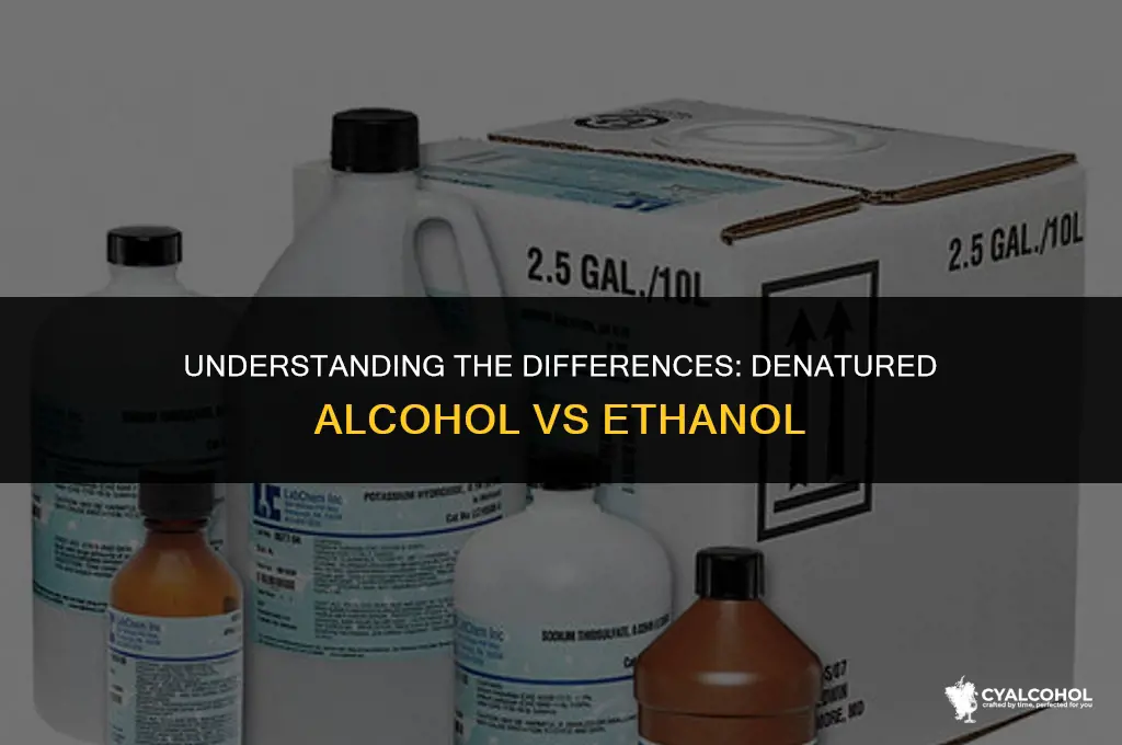 what is denatured alcohol vs ethanol