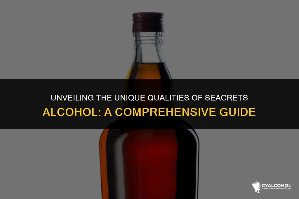 what is different about seacrets alcohol