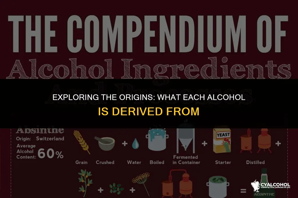 what is each alcohol derived from