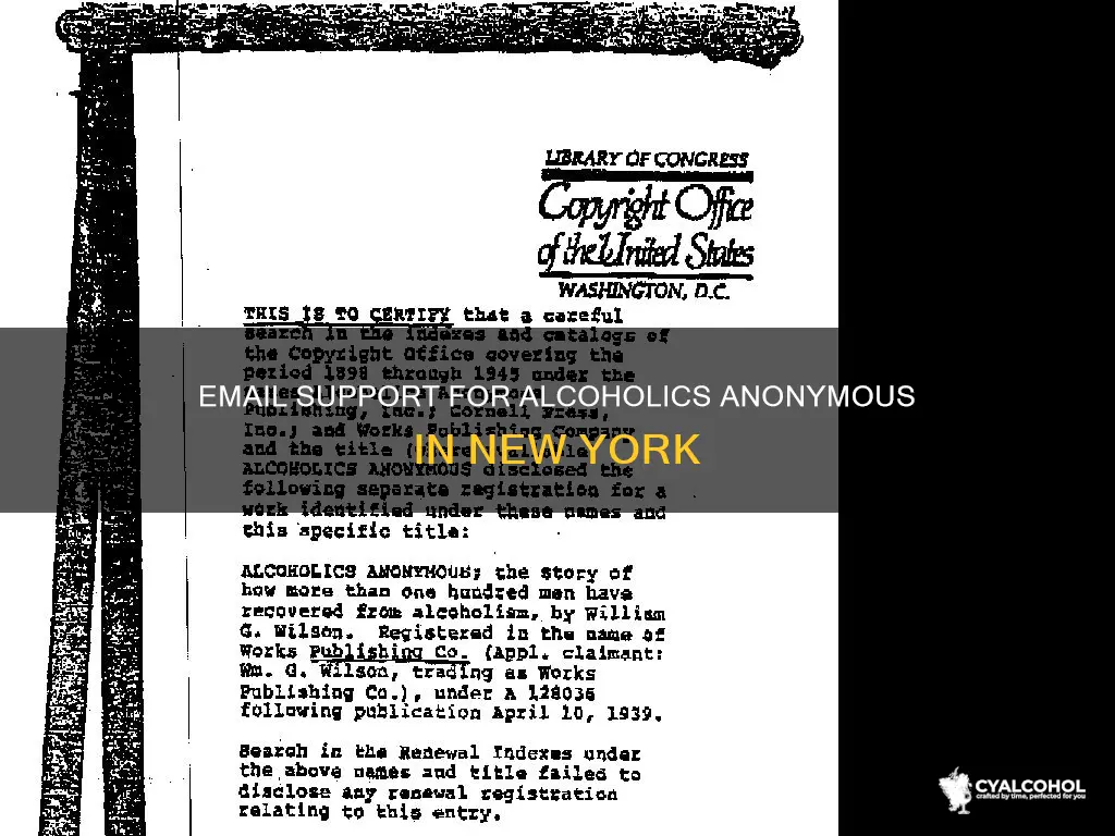 what is email for alcoholics anonymous in new york