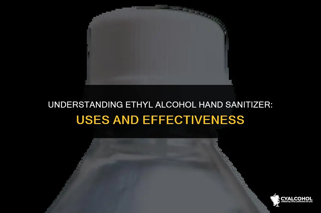 what is ethyl alcohol hand sanitizer
