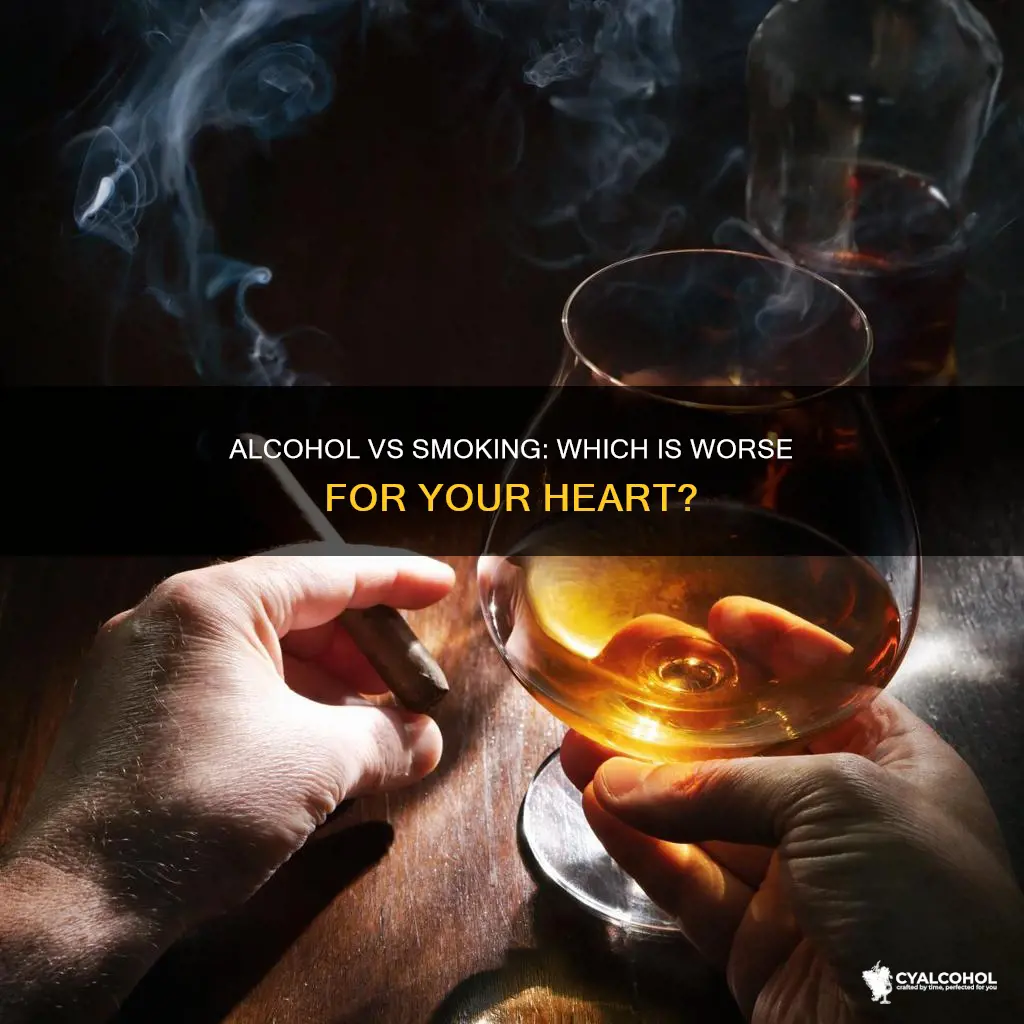 what is harder on your heart alcohol or smoking