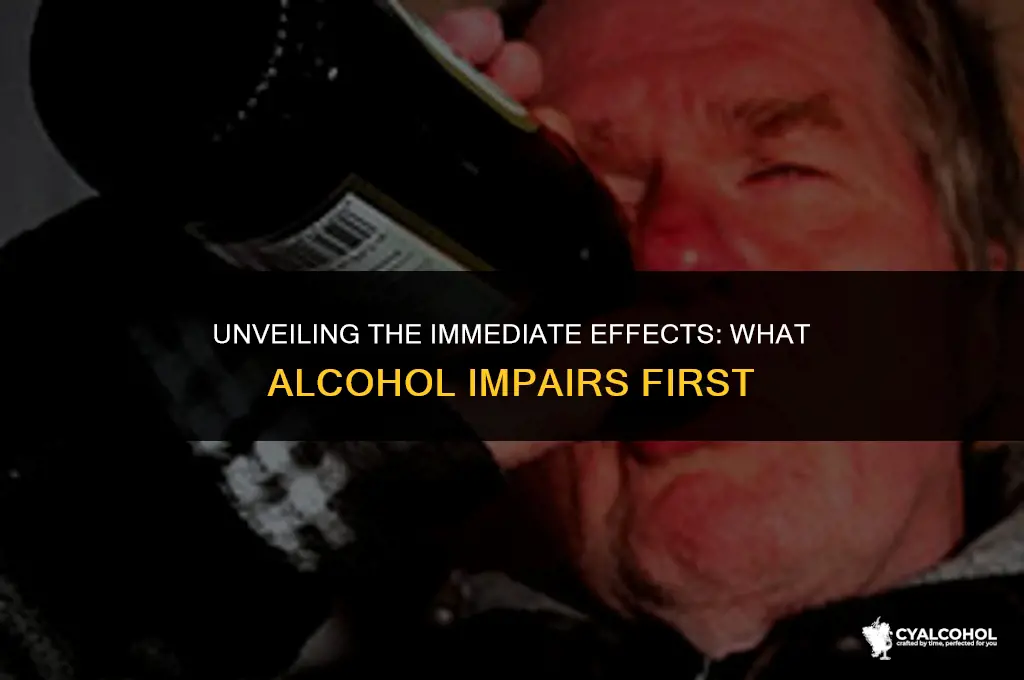 what is impaired by alcohol first