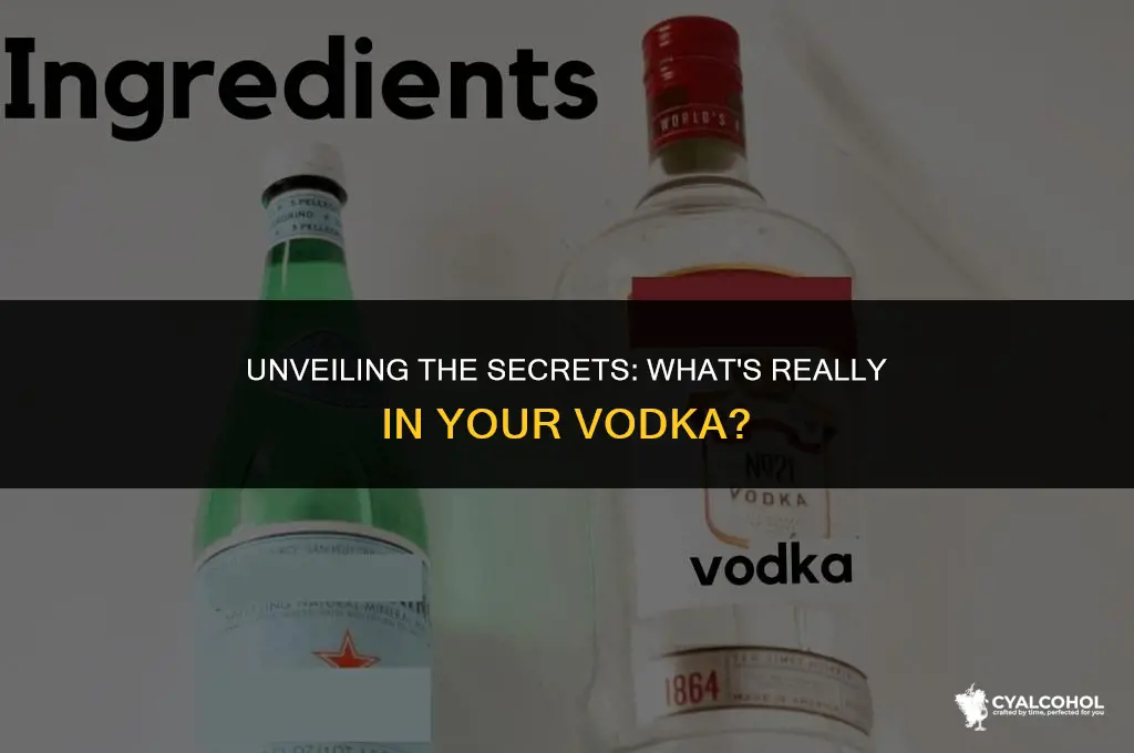 what is in vodka besides alcohol