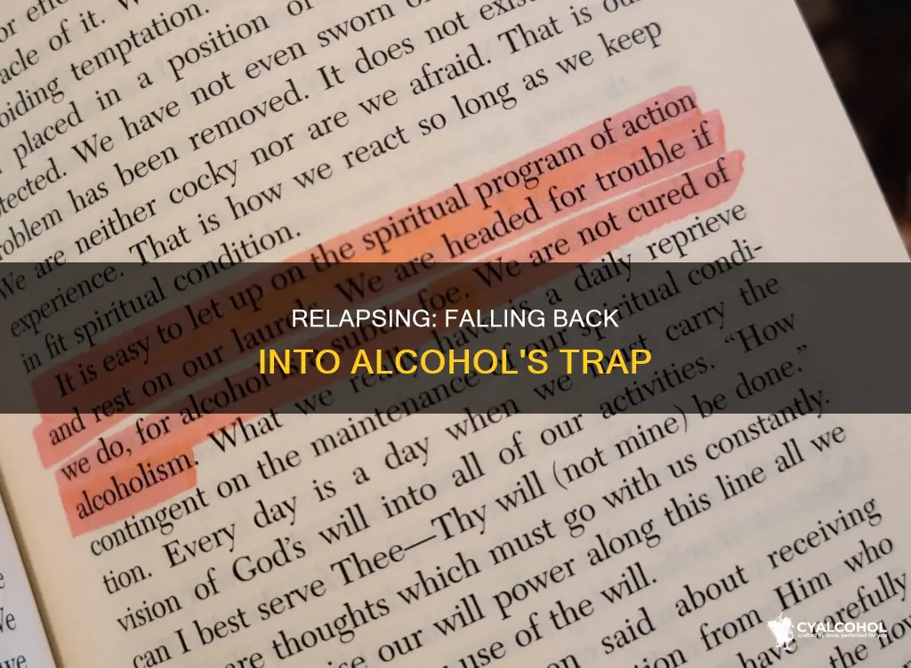 what is it called when you fall back into alcohol