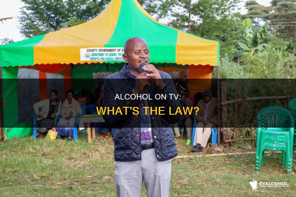 what is law about showing alcohole in tv shows