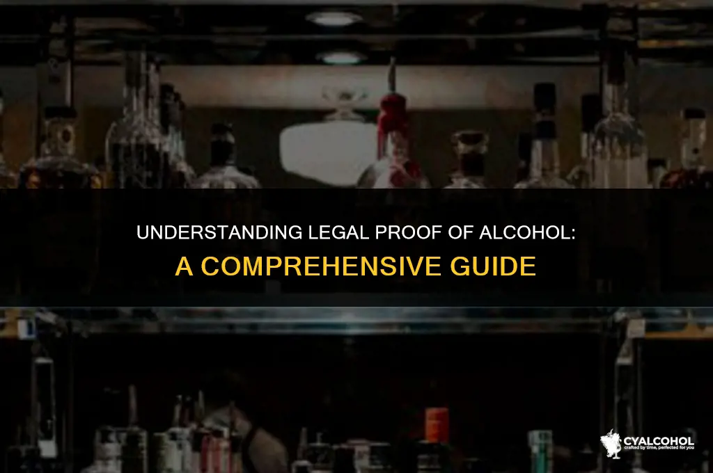 what is legal proof of alcohol