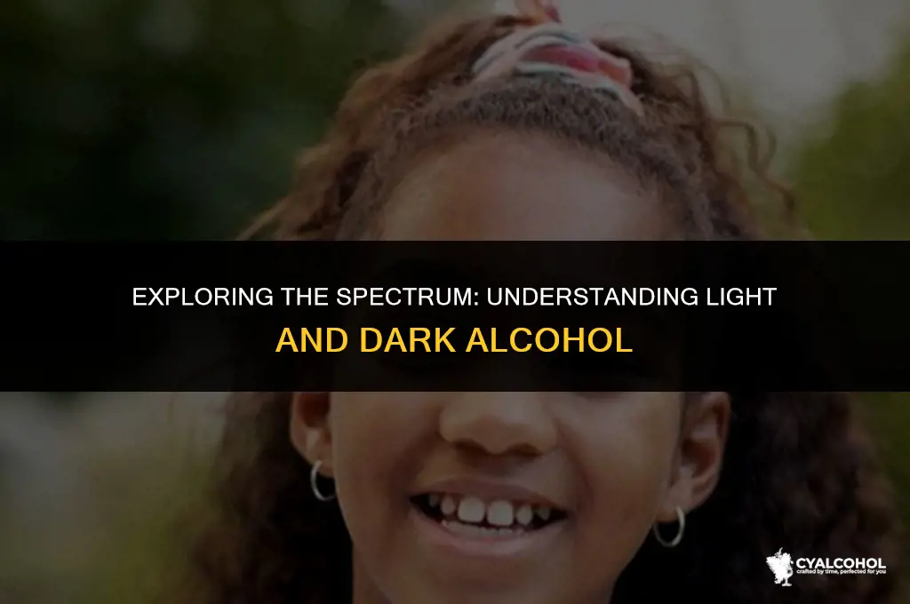 what is light and dark alcohol