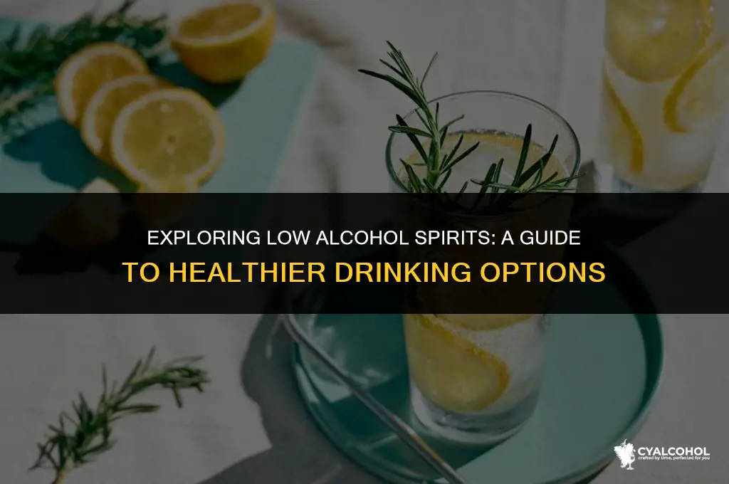 what is low alcohol spirits mean